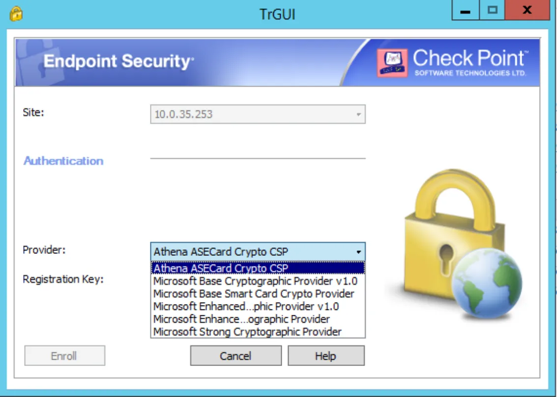 В поле Registration Key введите сохранённый ранее ключ