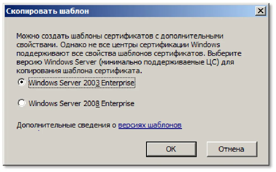 Свойства нового шаблона (Properties of New Template)