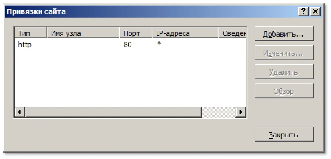 Отобразится следующее окно