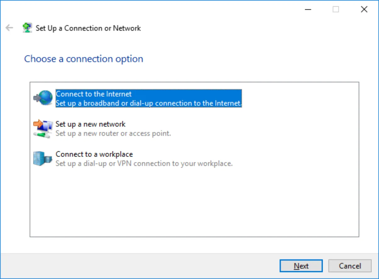 Использовать моё подключение к Интернету (VPN)