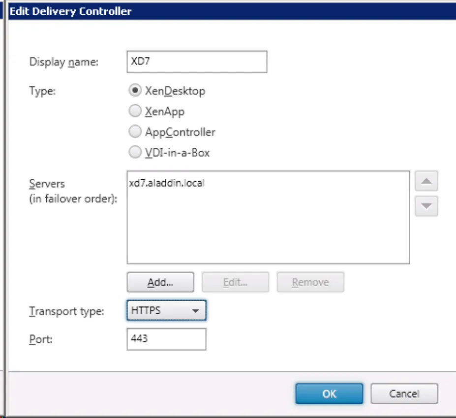 Рис. 43 — Окно «Edit Delivery Controller» с
